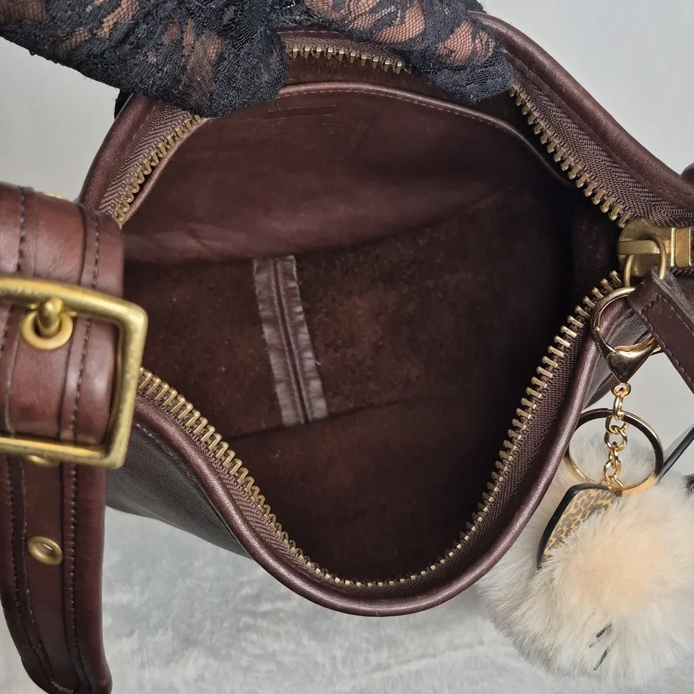 Coach Janice Legacy Dark Brown Leather Shoulder Bag 9950 - Picture 13 of 17